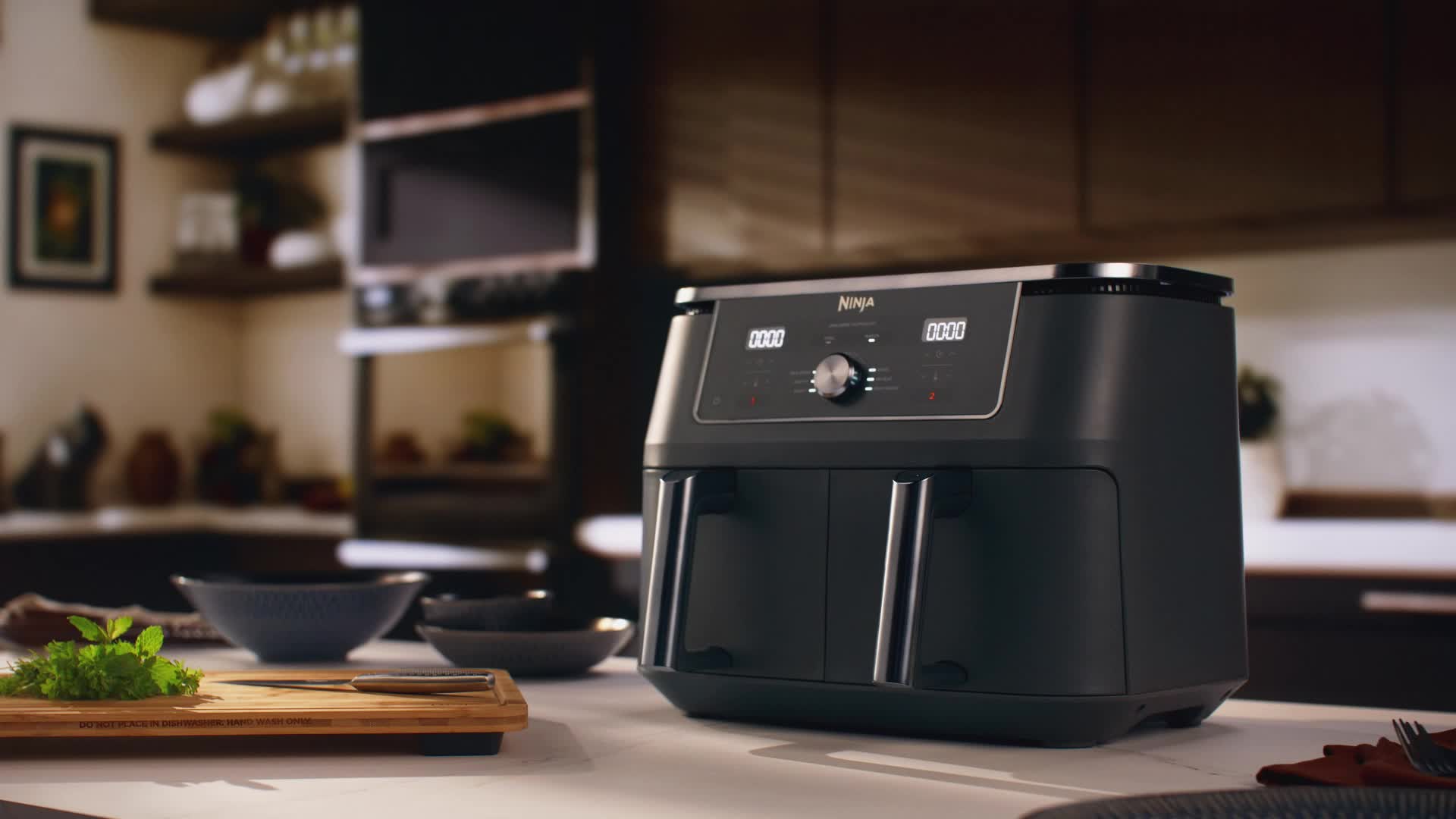 Air fryer doble Ninja (9,5 L) con termómetro, negro DZ950EU